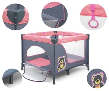 Забавный манеж «Розовый мишка»