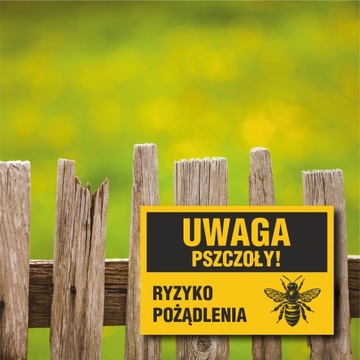 Табличка Внимание Пчелы Пчеловод, Пасека УФ Печать, 30х20см БЕДРА 1мм