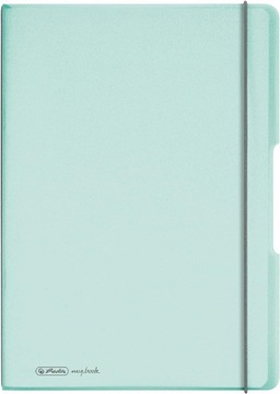 HERLITZ NOTES NOTATNIK A4 ZESZYT 2X40 KARTEK W KRATKĘ W LINIĘ Z GUMKĄ