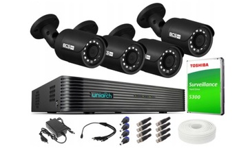 Zestaw monitoringu 4 kamery 2Mpx,- Uniarch