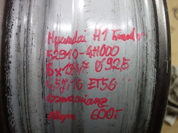 4× DISK OCELOVÝ HYUNDAI OE 6.5" X 16" 6X139.7 ET 56