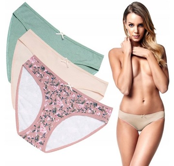 HENDERSON & ESOTIQ FIGI MAJTKI DAMSKIE K052 BAWEŁNA 3-PAK M