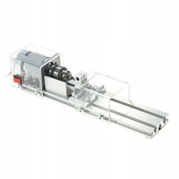 DIY Mini Tokarka do drewna 100W Srebro