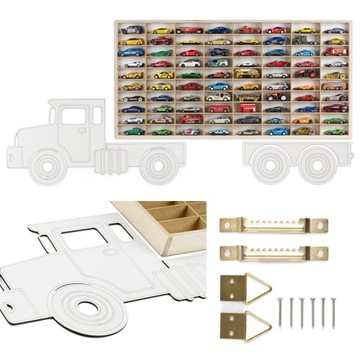 PÓŁKA NA RESORAKI MATCHBOX/ HOT WHEELS - DREWNIANA - OD PRODUCENTA - HIT