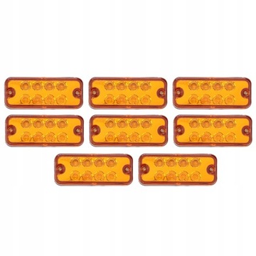 8szt 24V Truck Side Marker Light Lampa 8LED o
