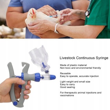 Шприц непрерывного действия для крупного рогатого скота, регулируемый,