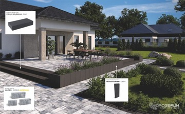 impari частокол 8x30x100 см графит ДРОГБРУК