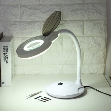 Настольная светодиодная лупа холодного света, 3-кратная увеличительная лампа, подводка для глаз, маникюр