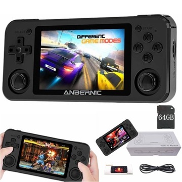 RG351P ПОРТАТИВНАЯ ИГРОВАЯ КОНСОЛЬ 64G TF КАРТА WiFi ДЛЯ ДЕТЕЙ, PSP ПОДАРОК