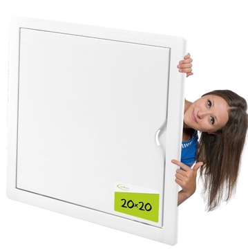 DRZWICZKI REWIZYJNE AirRoxy 20 x 20 cm ABS BIAŁE