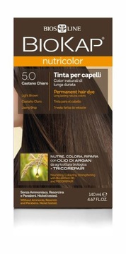 Biokap Nutricolor farba do włosów 5.0 jasny brąz, 1 szt.