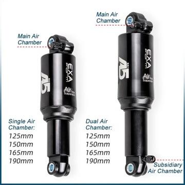 Задний амортизатор с двойной воздушной камерой 125 мм.