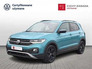 Volkswagen T-Cross SUV 1.0 TSI 115KM 2019 Volkswagen T-Cross TSI 115KM Life Bamboo Garden Martwe pole LED Kamera