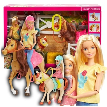 BARBIE STAJNIA DLA KONI LALKA STADNINA LALKI ZESTAW ZAGRODA KUCYK PREZENT