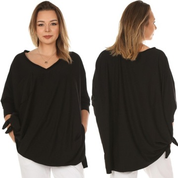 F687 TUNIKA oversize dekolt serek