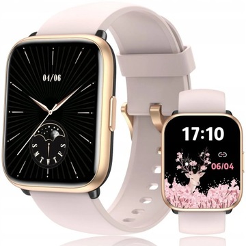 SMARTWATCH Damski Zegarek 3D WODOODPORNY POŁĄCZENIA POLSKIE MENU SPORT PULS