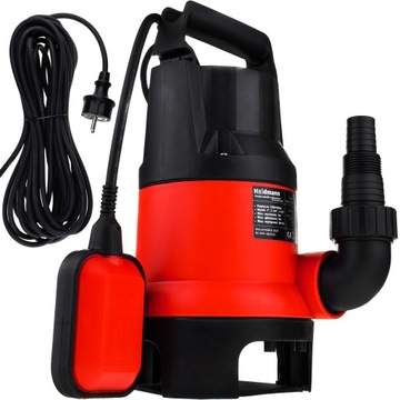 НАСОС ДЛЯ ЗАГРЯЗНЕННОЙ ЧИСТОЙ ВОДЫ ПОПЛАВОЧНЫЙ 1600ВТ Поплавковый ПОГРУЖНОЙ плюс ШЛАНГ 20м