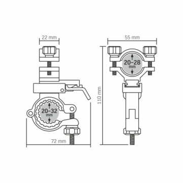 Держатель для велосипедного фонаря черный VIDEX VLF-ABH-287 Крепление для фонаря черный