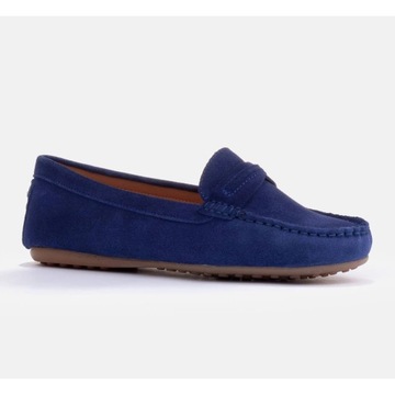 Granatowe Niebieskie Zamsz Marco Shoes r.37