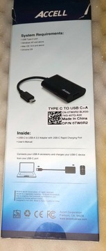 Переход с USB-C на USB-A 3.0 с быстрой зарядкой через USB-C