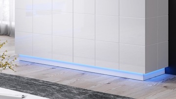 Oświetlenie LED do komody REJA 2D niebieskie, obecne trendy.