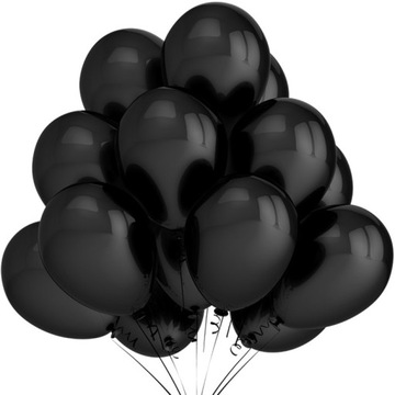 Profesjonalne i mocne balony czarne 50 sztuk