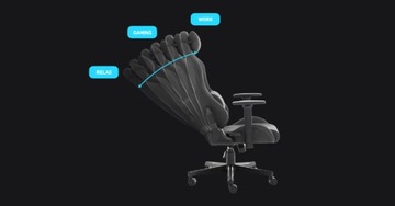 DELAGEAR G 606 Игровое кресло из черной ткани
