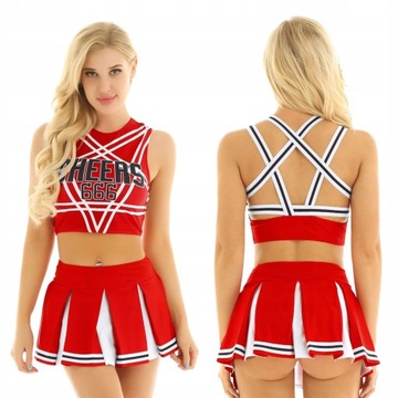 G10 Sexy strój Uczennicy, CHEERLEADERKI 666 - XXL