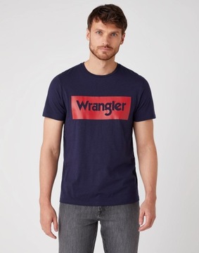 Męska koszulka t-shirt Wrangler SS LOGO TEE S