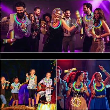 100x ФЛУОРЕСЦЕНТНЫЕ ЛЕНТЫ СВЕТЯТСЯ В ТЕМНОМ ЦВЕТЕ БРАСЛЕТОВ