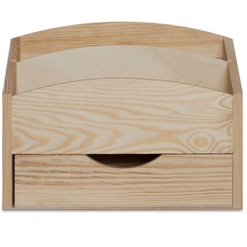 Деревянный ящик-органайзер для стола с выдвижным ящиком