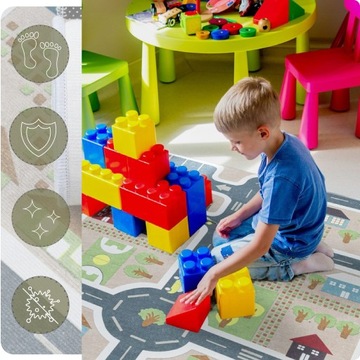 Детский ковер STREETS CITY street road 100х150 см МЯГКИЙ и ПРОЧНЫЙ