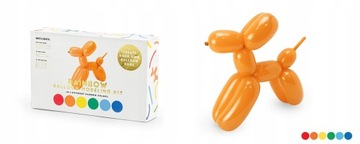 Balony Modeliny Tęczowe 130cm z Pompką 30 Sztuk
