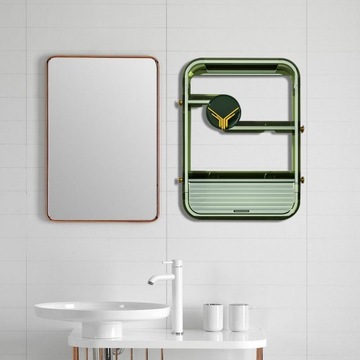 Многослойный туалетный столик для хранения косметики.