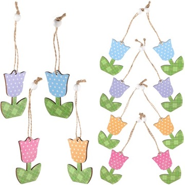 DEKOR TULIPANY OZDOB WIOSENNE DRZEWA DREWNIANE