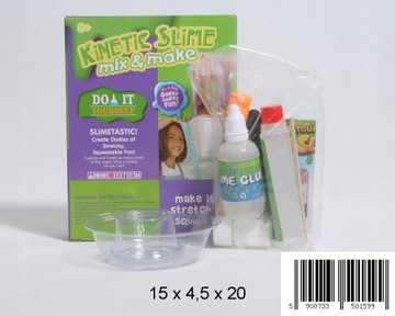 GLUT SLIME ŚWIECĄCY W CIEMNOŚCI MASA ZRÓB TO SAM ZESTAW DO ROBIENIA GLUTÓW