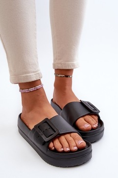 ЛЕГКИЕ ЖЕНСКИЕ ТАПОЧКИ НА ПЛАТФОРМЕ NN274A662 ЧЕРНЫЕ 39