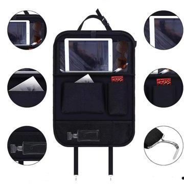 ОРГАНАЙЗЕР АВТОКРЕСЛА ЗАЩИТА СТОЛИКА СПИНКИ АВТОМОБИЛЯ ЧЕРНЫЙ