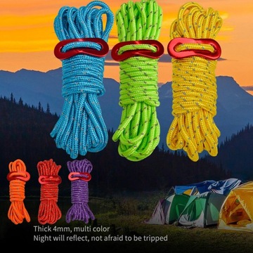 Светоотражающий тент для палатки, 4 шт., шнур из паракорда, оранжевый направляющий шнур