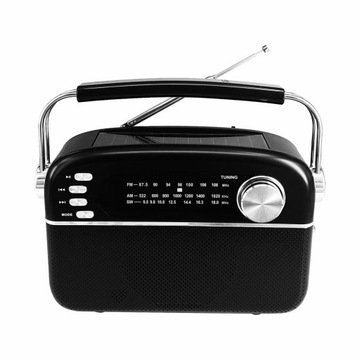 Radio Solarne Kuchenne Retro Pogodowe FM AM SW Akumulator Bluetooth RDI918B
