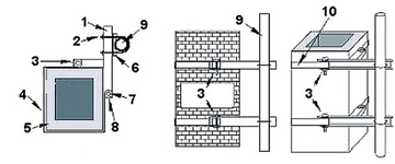 Зажим для дымохода, держатель мачты, зажим с трещоткой