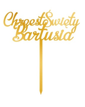 Topper TCZ-1- Chrzest Święty Złote Lustro