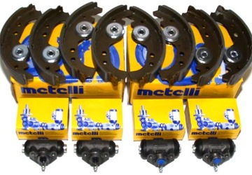 Szczęki cylinderki zestaw na PRZÓD + TYŁ FIAT 126p