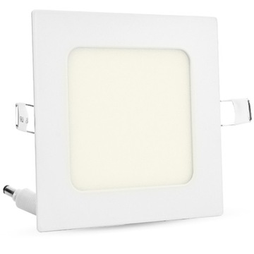 NOWOCZESNE SUFITOWE OŚWIETLENIE LED PLAFON LAMPA PODTYNKOWA KWADRATOWA 3W