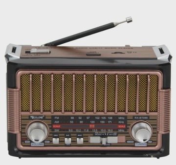 RADIO RETRO Z LATARKĄ USB BLUETOOTH AM,FM,SW