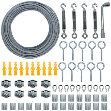 LINKA LINA STALOWA NIERDZEWNA OCYNKOWANA ZESTAW 3MM 30M 64W1 7x7 SPLOT