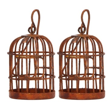 2 шт. DOLLHOUSE IRON BIRD CAGE RUSTY імітація 1:12 масштаб металевий 3N