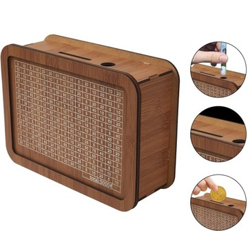 ДЕРЕВЯННАЯ КОПИЛКА СО СЧЕТЧИКОМ ГОЛОВ, ЭКОНОМИЯ ДЕНЕГ 5000 € ПОДАРОК