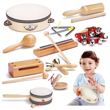 DREWNIANE INSTRUMENTY TORBA CYMBAŁKI ZESTAW XXL