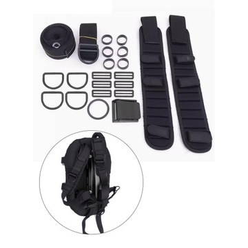 Набор ремней для дайвинга Dir Backplate с пряжкой и резиновыми кольцами, черный